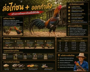 ล่อไก่ชน + ออกกำลัง: สร้างความอึดและกล้ามเนื้อให้ไก่ฟิต