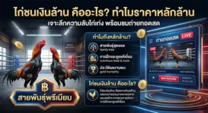ไก่ชนเงินล้าน คืออะไร ทำไมราคาหลักล้าน พร้อมดูถ่ายทอดสดล่าสุด